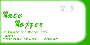 mate mojzer business card