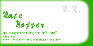mate mojzer business card